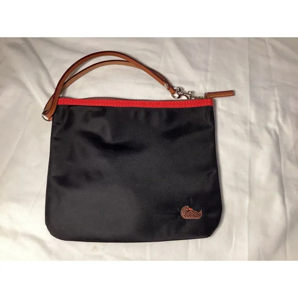 Dooney & Bourke Nylon Wrislet Black/Purple Leather strap Medium